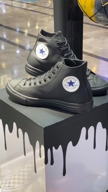 کانورس چرمی فول مشکی سایز ۴۲
