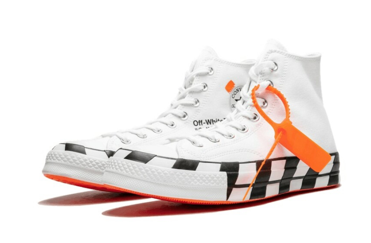 کانورس ساقدار مدل off white رنگ سفید
