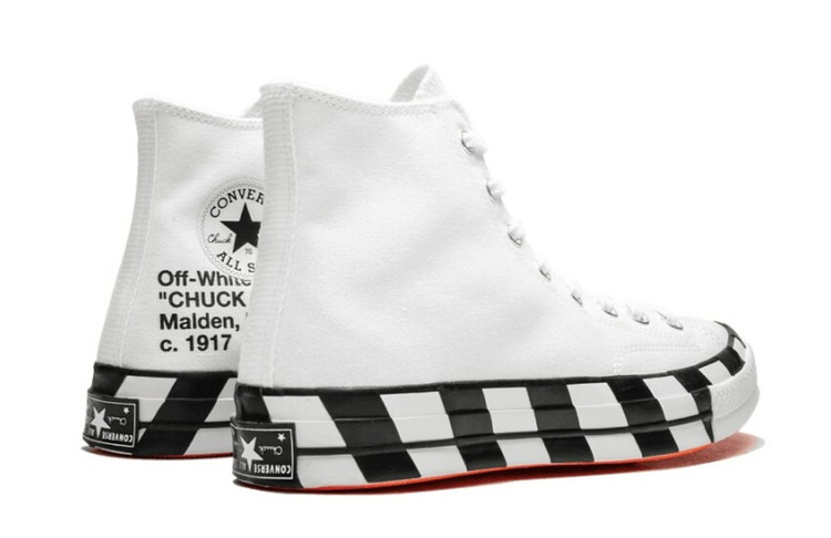 خرید کانورس ساقدار مدل off white رنگ سفید
