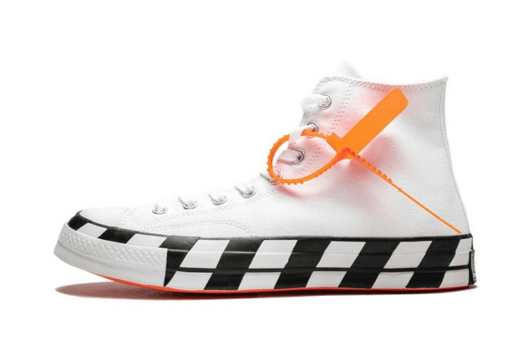 خرید کانورس ساقدار مدل off white رنگ سفید