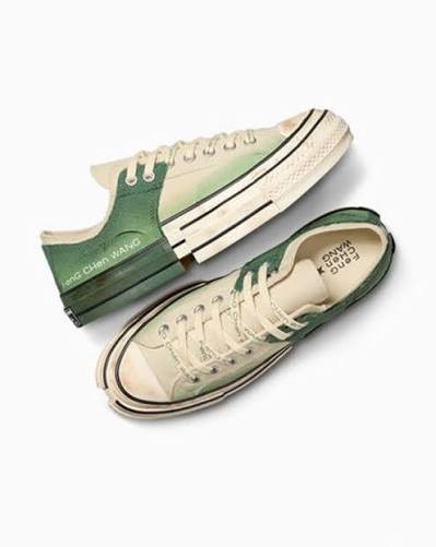 کانورس دخترانه مدل converse x feng Chen wang رنگ سبز کرم