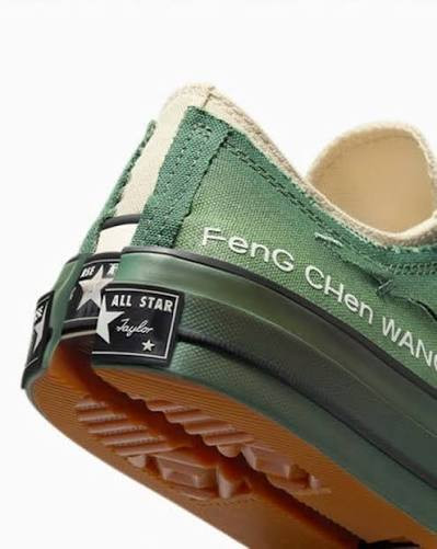 خرید کانورس دخترانه مدل converse x feng Chen wang رنگ سبز کرم