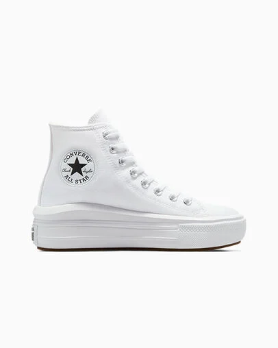 کانورس دخترانه ساقدار مدل move رنگ سفید